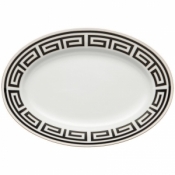 Ginori Labirinto Black Oval Platter- 15.5"
